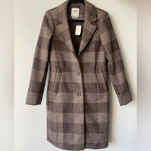 Brown wool-blend coat